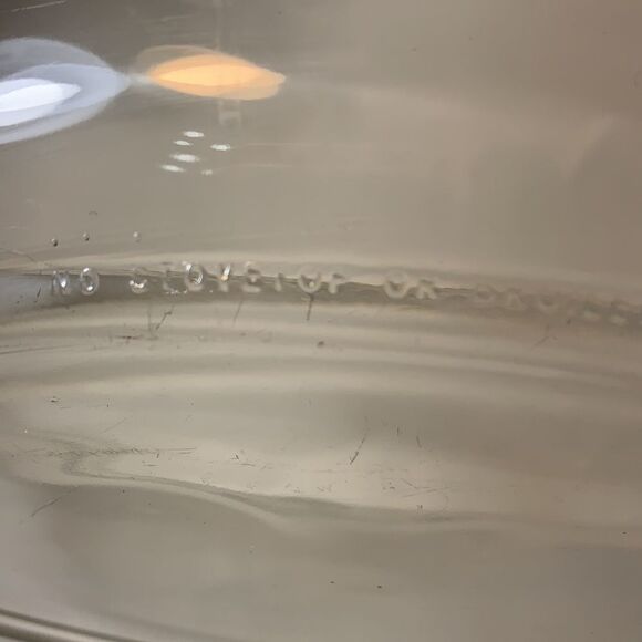 Clear Glass Serving Dish Bowl Decorative Edge 2 1/2 Quart Made In USA Home Cook - Picture 7 of 8